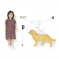 LUNDBY - Puppenhaus-Puppe Frau mit Blindenhund