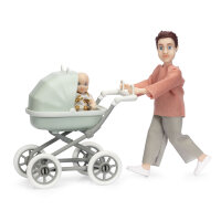 LUNDBY - Puppenhaus-Puppe Mann mit Kinderwagen