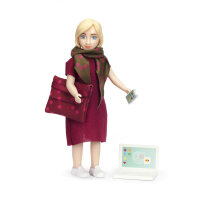 LUNDBY - Puppenhaus-Puppe Frau mit Computer
