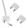 Stecker kurze Stifte, weiß, 8 mm