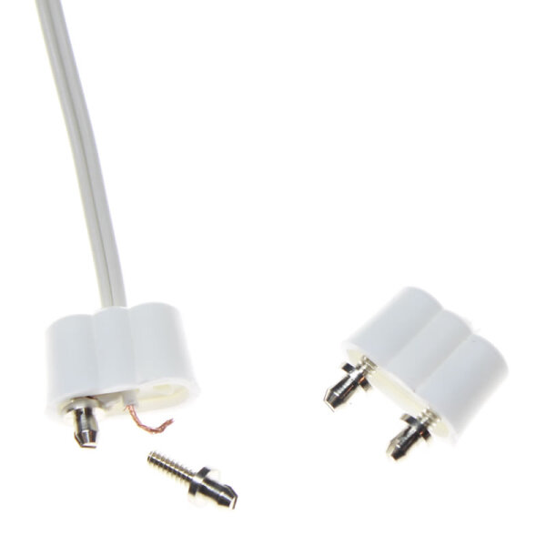 Stecker kurze Stifte, weiß, 8 mm, 3er-Pack