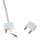 Stecker kurze Stifte, weiß, 8 mm, 3er-Pack