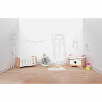GOKI Puppenhausmöbel - Babyzimmer Style