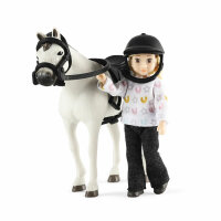 LUNDBY - Puppenhauspuppe, Mädchen mit Pferd