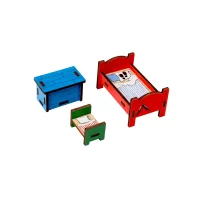 MICKI Pippi - Puppenhaus Schlafzimmer