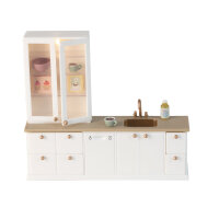 LUNDBY - Puppenhausmöbel Küche mit Vitrinenschrank