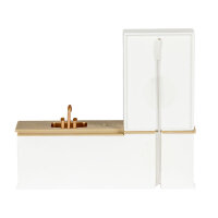 LUNDBY - Puppenhausmöbel Küche mit Vitrinenschrank