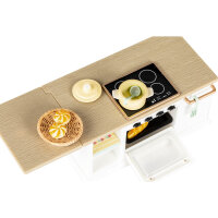 LUNDBY - Puppenhausmöbel Kücheninsel mit Backofen & Herd