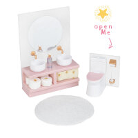 LUNDBY - Puppenhausmöbel Waschbecken & Toilette