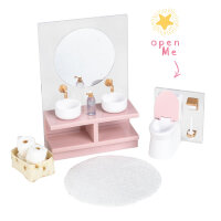LUNDBY - Puppenhausmöbel Waschbecken & Toilette