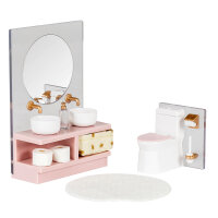 LUNDBY - Puppenhausmöbel Waschbecken & Toilette