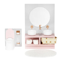 LUNDBY - Puppenhausmöbel Waschbecken & Toilette