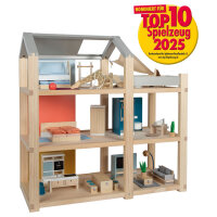 small foot Puppenhaus Natur mit Möbeln