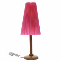 Stehlampe Plisseschirm rosa