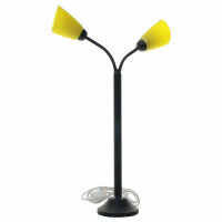 Stehlampe, 2-flammig schwarz/gelb