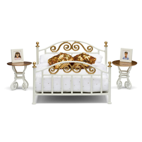 LUNDBY - Puppenhausmöbel Messingbett