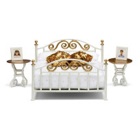 LUNDBY - Puppenhausmöbel Messingbett