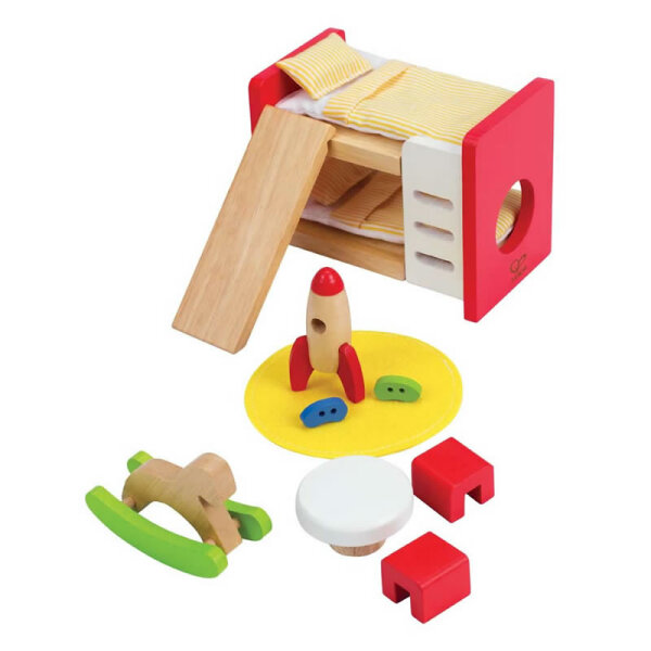 HAPE Puppenhausmöbel - modernes Kinderzimmer