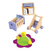 HAPE Puppenhausmöbel - modernes Babyzimmer