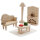 PLANTOYS Puppenhausmöbel - Viktorianisches Wohnzimmer-Set