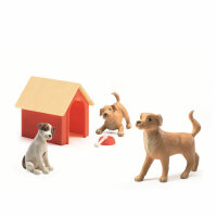 DJECO Puppenhaus - Hunde mit Hundehütte