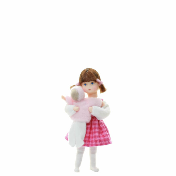 Erna Meyer Biegepuppe - Mädchen Lisa mit Puppe