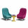 LUNDBY - Sessel-Sitzgruppe, grün/lila
