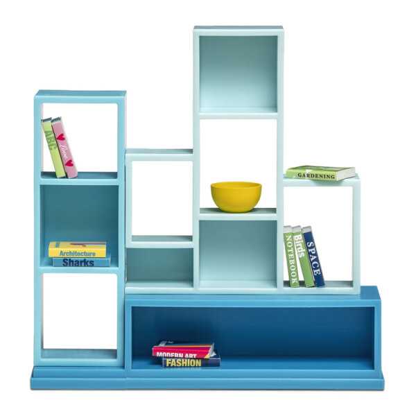 LUNDBY - Puppenhausmöbel Hausbibliothek, Bücherregal-Set