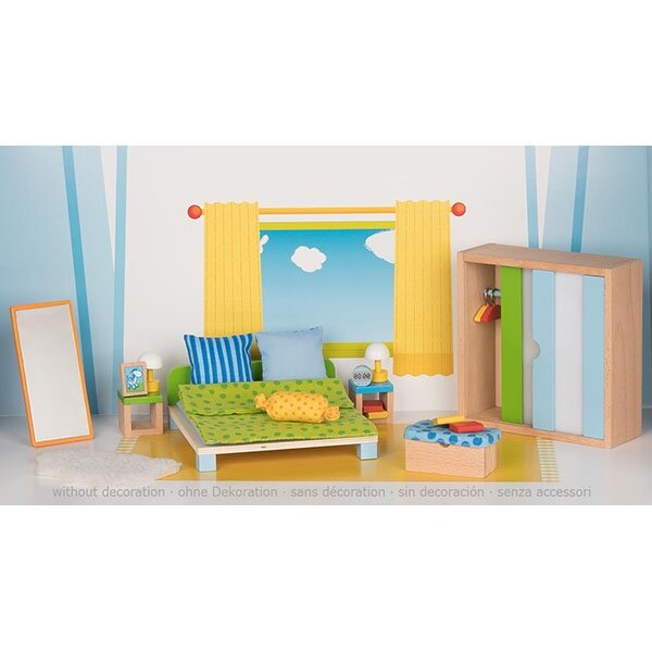 GOKI Puppenhausmöbel - Schlafzimmer Happy