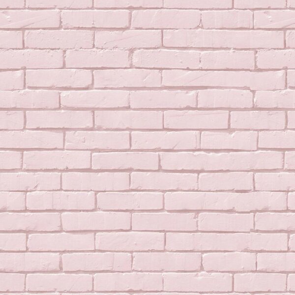 Puppenhaus Tapete, Steinmauer, pink