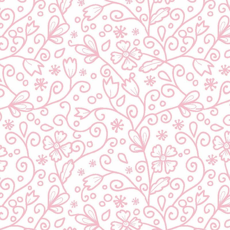 Puppenhaus Winzige Pastell Pink Und Mauve Angehängte Rasen Blumen Tapete 